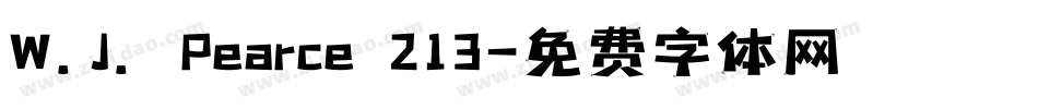 W.J. Pearce 213字体转换